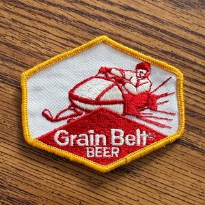 Grain Belt Beer Patch with Red and Yellow Embroidery